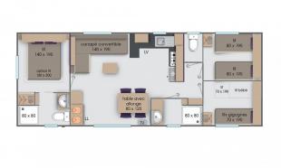 plan mobil home lodge 3 chambres