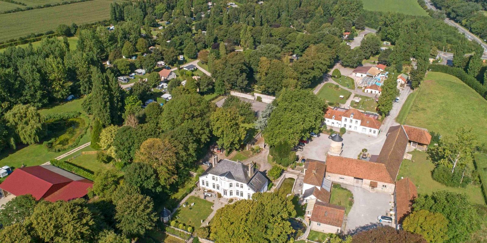 Aerial view of the Domaine de la Bien Assise