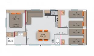 Plan mobil home vip 3 chambres